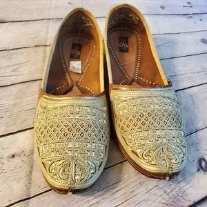 Rage | Shoes | Rage Handmade India Mens Shoes Tan Gold  display picture 3